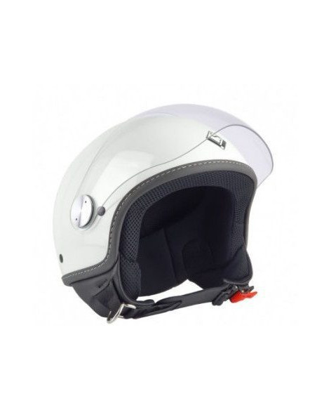 Casca open face (demi-jet) Max Helmets model DJ06 LS 7.9 culoare: negru/alb lucios (0JU) - 100% MADE IN ITALY