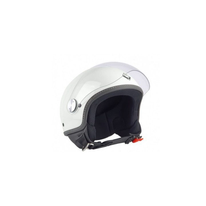 Casca open face (demi-jet) Max Helmets model DJ06 LS 7.9 culoare: negru/alb lucios (0JU) - 100% MADE IN ITALY
