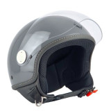 Casca open face (demi-jet) Max Helmets model DJ06 LS 7.9 culoare: gri mat (GTS) - 100% MADE IN ITALY