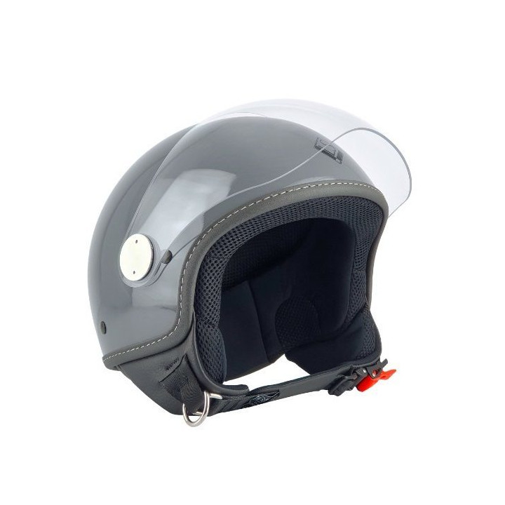 Casca open face (demi-jet) Max Helmets model DJ06 LS 7.9 culoare: gri mat (GTS) - 100% MADE IN ITALY