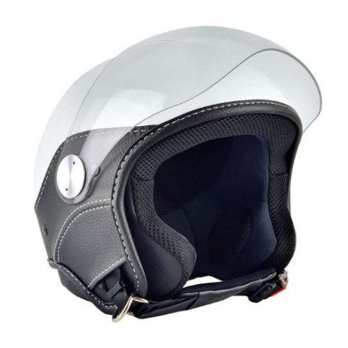 Casca open face (demi-jet) Max Helmets model DJ06 LS Vision (V2B) culoare: alb lucios (000) - 100% MADE IN ITALY