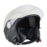 Casca open face (demi-jet) Max Helmets model DJDV06 LS Vision SV (ochelari soare integrati) culoare: alb lucios (000) - 100% MAD