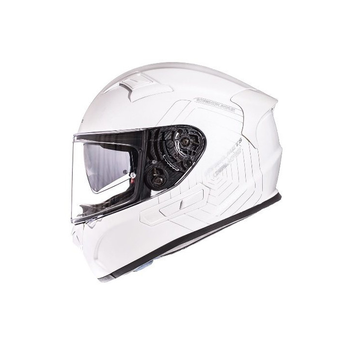 Casca integrala motociclete MT KRE SV alb lucios (fibra sticla) - cu ochelari soare integrati
