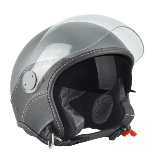 Casca open face (demi-jet) Max Helmets model DJDV06 LS Vision SV (ochelari soare integrati) culoare: gri mat (GTS) - 100% MADE I