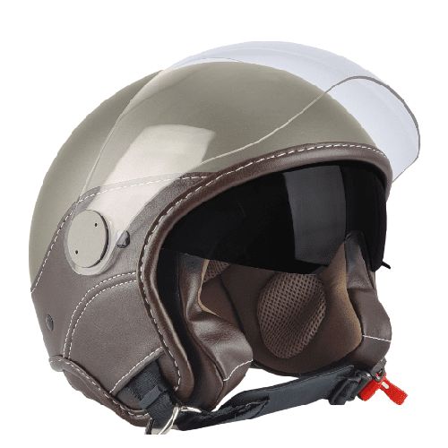 Casca open face (demi-jet) Max Helmets model DJDV06 LS Vision SV (ochelari soare integrati) culoare: maro Genesi mat (MGO) - 100