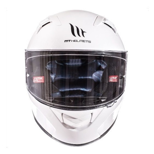 Casca integrala motociclete MT KRE SV alb lucios (fibra sticla) - cu ochelari soare integrati 2