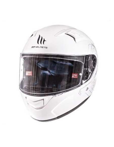 Casca integrala motociclete MT KRE SV alb lucios (fibra sticla) - cu ochelari soare integrati