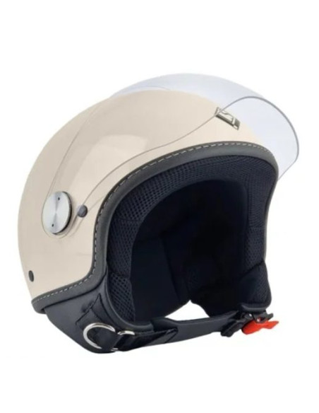Casca open face (demi-jet) Max Helmets model DJ06 LS 7.9 (FLS) culoare: crem lucios (00X) - 100% MADE IN ITALY