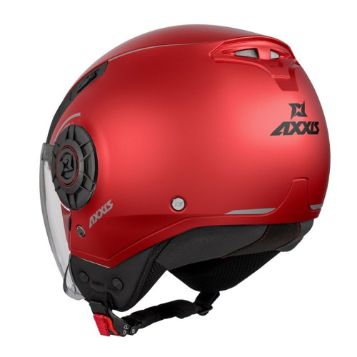 Casca Axxis model Metro S A5 rosu mat (open face) - omologare noua ECE 22.06 - tip viziera: MT-V-26B 2