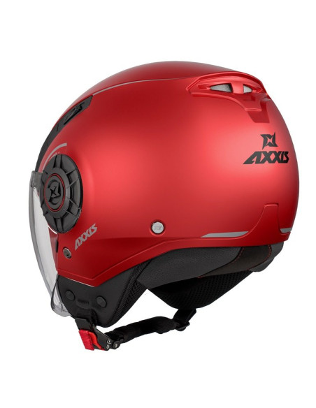 Casca Axxis model Metro S A5 rosu mat (open face) - omologare noua ECE 22.06 - tip viziera: MT-V-26B