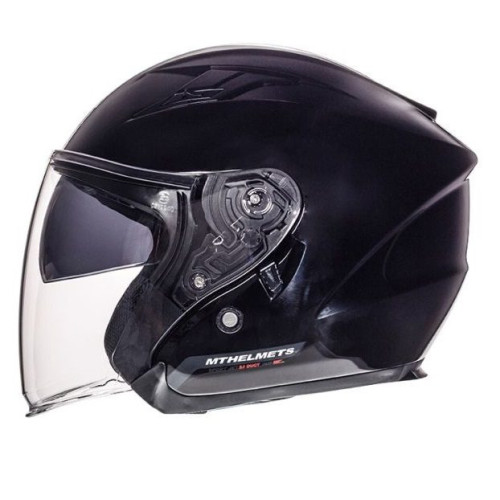 Casca open face motociclete MT Avenue SV negru lucios (ochelari soare integrati)