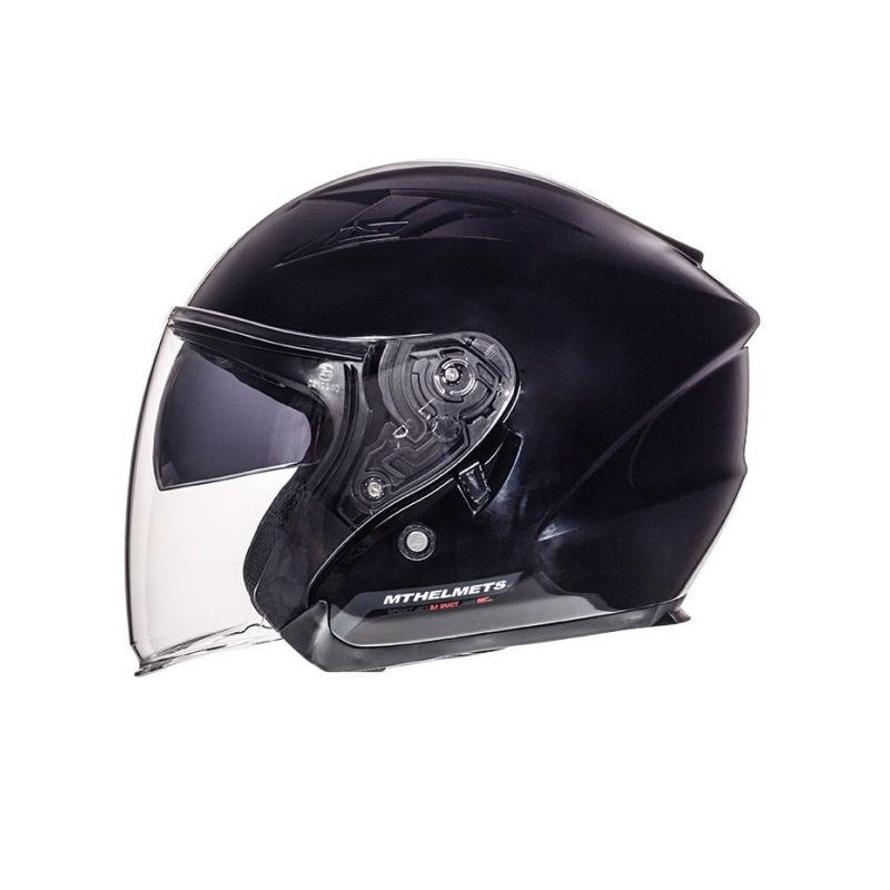 Casca open face motociclete MT Avenue SV negru lucios (ochelari soare integrati)