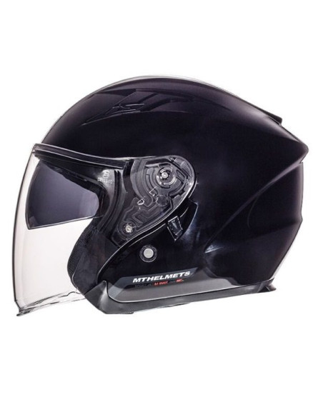 Casca open face motociclete MT Avenue SV negru lucios (ochelari soare integrati)