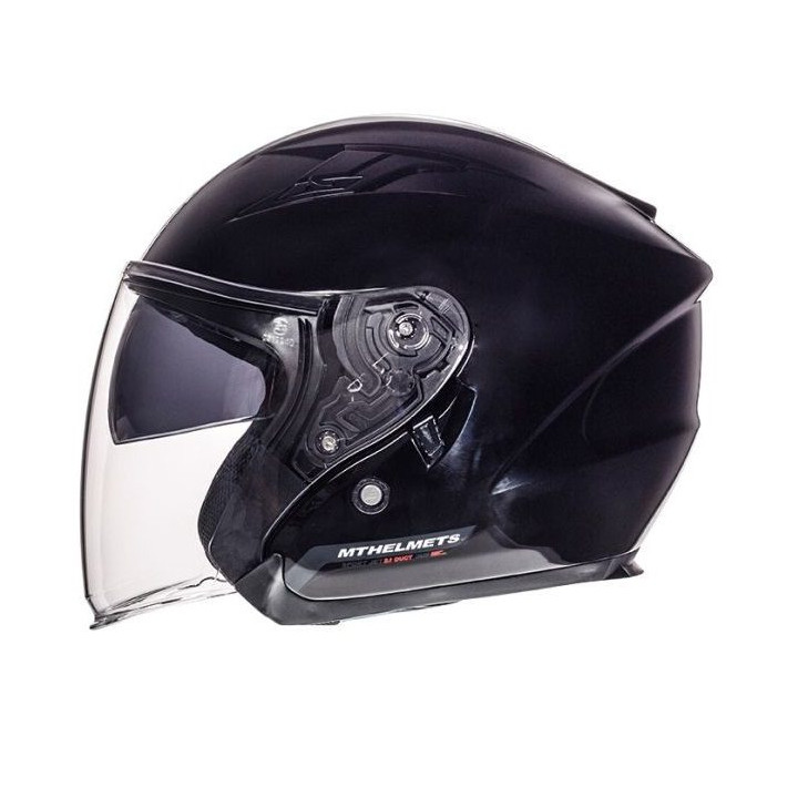 Casca open face motociclete MT Avenue SV negru lucios (ochelari soare integrati)