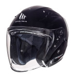Casca open face motociclete MT Avenue SV negru lucios (ochelari soare integrati)