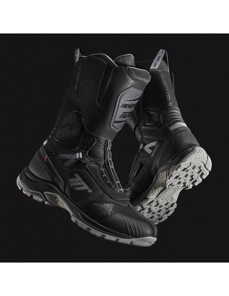 Ghete (cizme) moto Adventure (Touring) Unisex Seventy model SD-BA6 Stelvio culoare: negru/gri