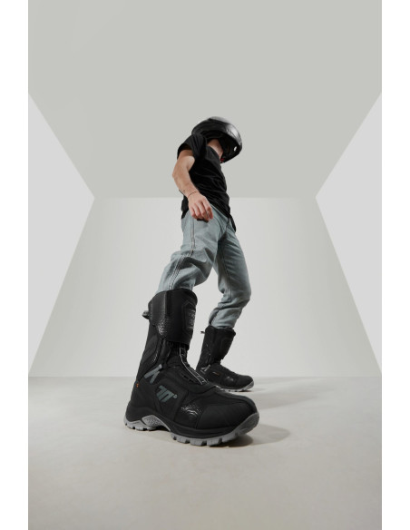 Ghete (cizme) moto Adventure (Touring) Unisex Seventy model SD-BA6 Stelvio culoare: negru/gri
