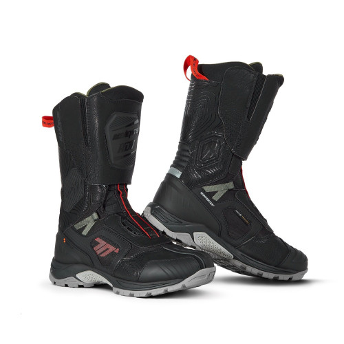 Ghete (cizme) moto Adventure (Touring) Unisex Seventy model SD-BA6 Stelvio culoare: negru/rosu/verde