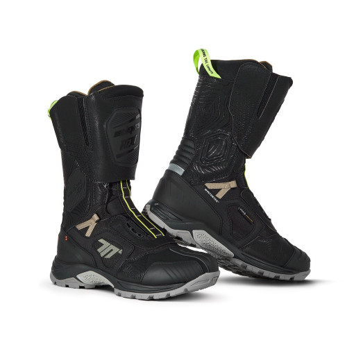 Ghete (cizme) moto Adventure (Touring) Unisex Seventy model SD-BA6 Stelvio culoare: negru/galben fluor