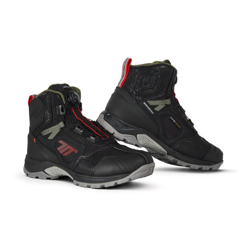 Ghete (cizme) moto Adventure (Touring) Unisex Seventy model SD-BA7 Stelvio culoare: negru/rosu/verde