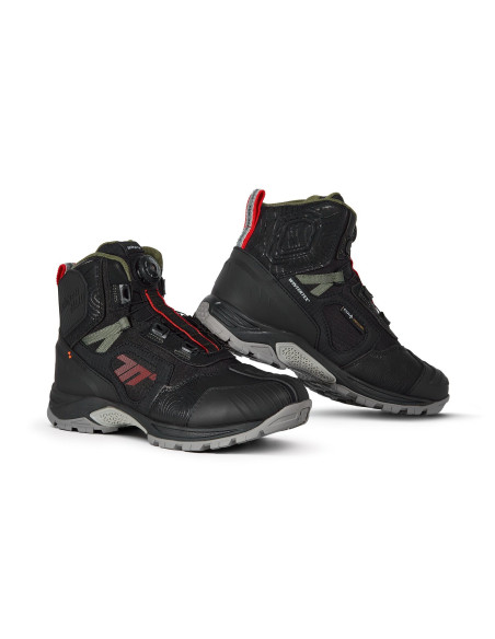 Ghete (cizme) moto Adventure (Touring) Unisex Seventy model SD-BA7 Stelvio culoare: negru/rosu/verde
