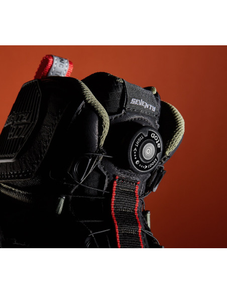Ghete (cizme) moto Adventure (Touring) Unisex Seventy model SD-BA7 Stelvio culoare: negru/rosu/verde