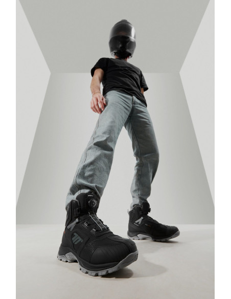 Ghete (cizme) moto Adventure (Touring) Unisex Seventy model SD-BA7 Stelvio culoare: negru/gri