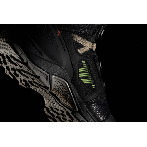 Ghete (cizme) moto Adventure (Touring) Unisex Seventy model SD-BA7 Stelvio culoare: negru/galben fluor 2