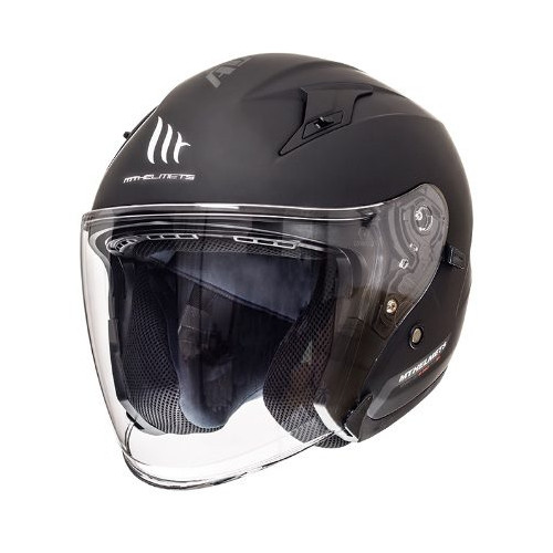 Casca open face motociclete MT Avenue SV negru mat (ochelari soare integrati) 2