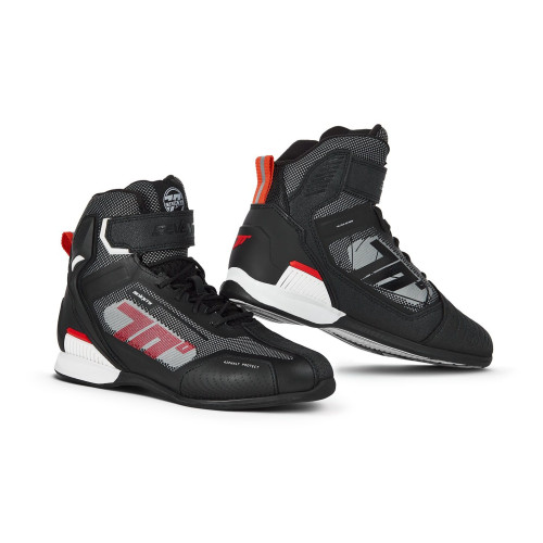 Ghete (cizme) moto Racing Unisex Seventy model SD-BR2 Veloce culoare: negru/rosu