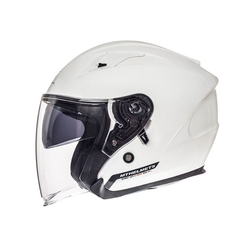 Casca open face motociclete MT Avenue SV alb lucios (ochelari soare integrati)