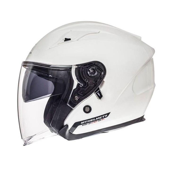 Casca open face motociclete MT Avenue SV alb lucios (ochelari soare integrati)