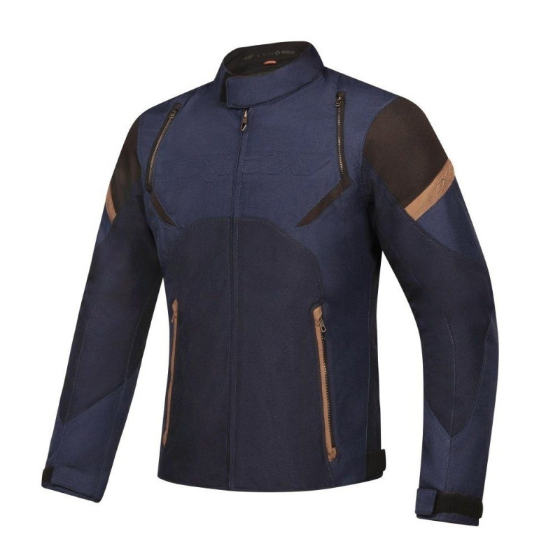 Geaca (jacheta) motociclete barbati Urban/Heritage Ixon mid-season model Striker Retro WP MS culoare: negru/navy/maro