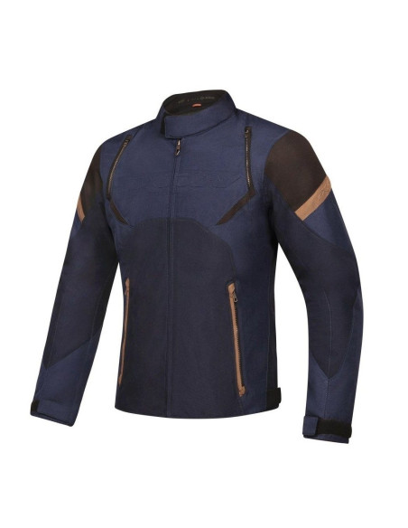 Geaca (jacheta) motociclete barbati Urban/Heritage Ixon mid-season model Striker Retro WP MS culoare: negru/navy/maro