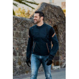 Geaca (jacheta) motociclete barbati Urban/Heritage Ixon mid-season model Striker Retro WP MS culoare: negru/navy/maro
