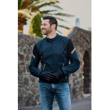 Geaca (jacheta) motociclete barbati Urban/Heritage Ixon mid-season model Striker Retro WP MS culoare: negru/navy/maro