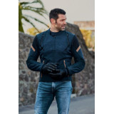 Geaca (jacheta) motociclete barbati Urban/Heritage Ixon mid-season model Striker Retro WP MS culoare: negru/navy/maro