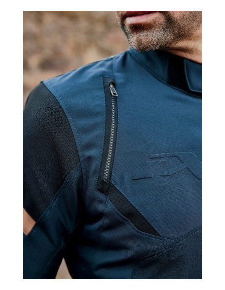 Geaca (jacheta) motociclete barbati Urban/Heritage Ixon mid-season model Striker Retro WP MS culoare: negru/navy/maro