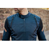 Geaca (jacheta) motociclete barbati Urban/Heritage Ixon mid-season model Striker Retro WP MS culoare: negru/navy/maro