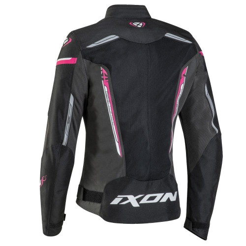 Geaca (jacheta) motociclete femei Racing/Roadster Ixon vara model Striker AIR WPL LS culoare: negru/fuchsia (roz) 2