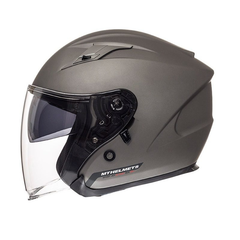 Casca open face motociclete MT Avenue SV titanium mat (ochelari soare integrati)