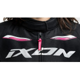 Geaca (jacheta) motociclete femei Racing/Roadster Ixon vara model Striker AIR WPL LS culoare: negru/fuchsia (roz)