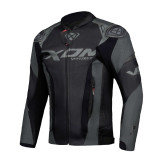Geaca (jacheta) motociclete barbati piele Racing Ixon vara model Vortex 3 MS culoare: negru