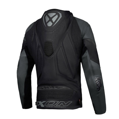 Geaca (jacheta) motociclete barbati piele Racing Ixon vara model Vortex 3 MS culoare: negru 2