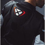 Geaca (jacheta) motociclete barbati piele Racing Ixon vara model Vortex 3 MS culoare: negru/alb
