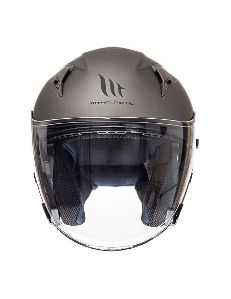 Casca open face motociclete MT Avenue SV titanium mat (ochelari soare integrati)
