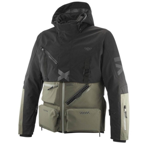 Geaca (jacheta) motociclete barbati Touring/Adventure Ixon All season model Etna MS culoare: khaki/negru - concept modular (geac