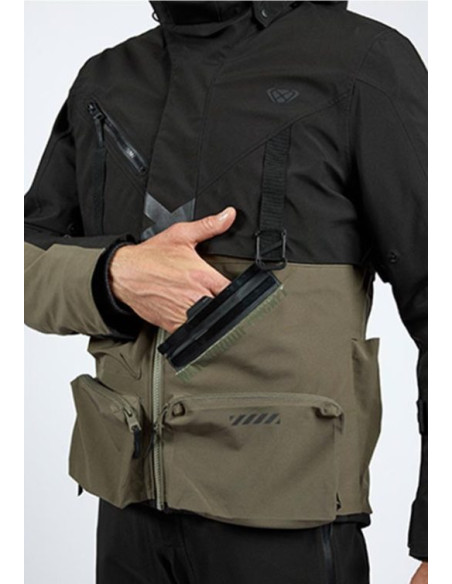 Geaca (jacheta) motociclete barbati Touring/Adventure Ixon All season model Etna MS culoare: khaki/negru - concept modular (geac