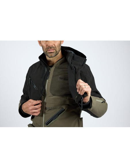 Geaca (jacheta) motociclete barbati Touring/Adventure Ixon All season model Etna MS culoare: khaki/negru - concept modular (geac