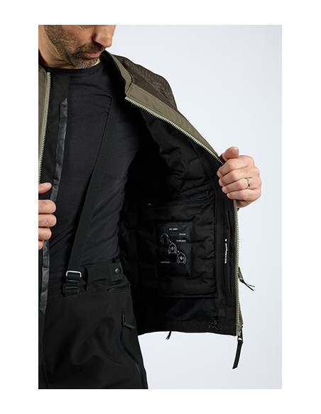Geaca (jacheta) motociclete barbati Touring/Adventure Ixon All season model Etna MS culoare: khaki/negru - concept modular (geac